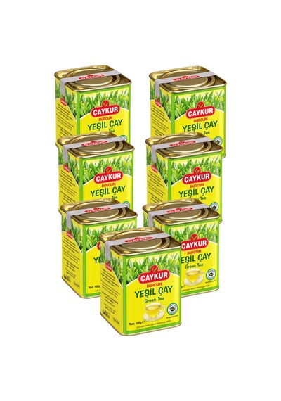 Burcum Yeşil Dökme Çay Teneke Kutu 100 Gr. Yedili Paket