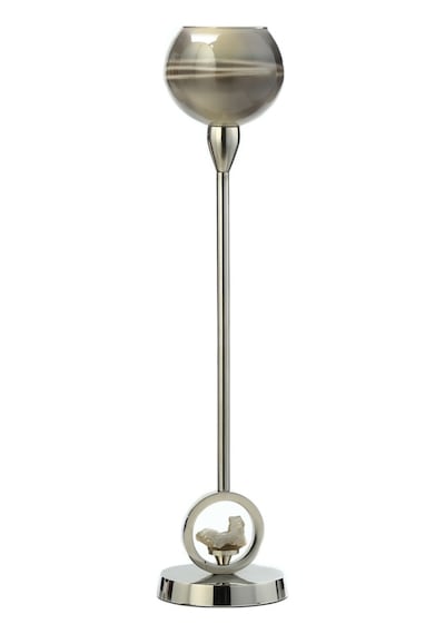 Vitale Sütun Vazo Silver 13x13x54 Cm Ak.ıx0100