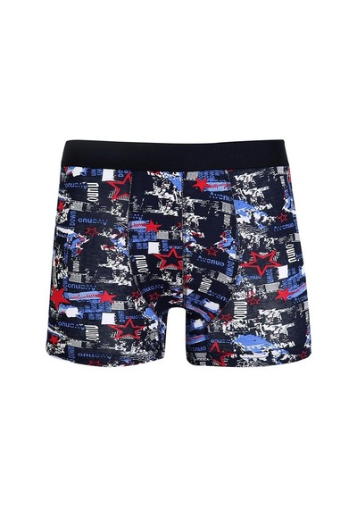Akbeniz Erkek Penye Likralı Desenli Boxer 40114-Lacivert