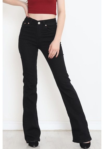 Mokashopin - İspanyol Paça Kot Pantolon Siyah1 - 17274.1431. 001
