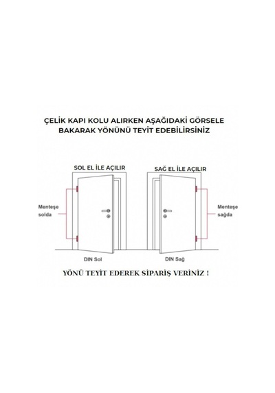 Osmanlı Lux Nikel Saten Çelik Kapı Yale Kapı Kolu Sol Basar Tek Yön