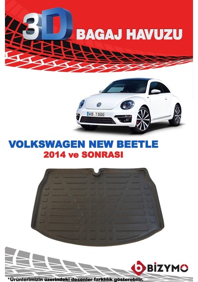 Volkswagen New Beetle 2014 ve Sonrası 3D Bagaj Havuzu Bizymo