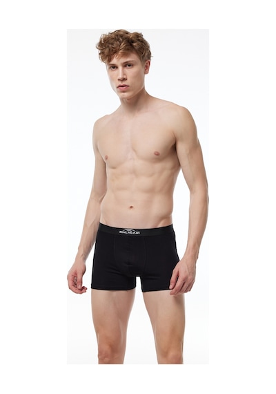Malabadi Erkek Siyah Pamuk Elastan Boxer 075