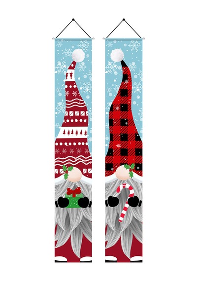 Noel Kapısı Banner Desen Noel Baba Hediye Banner Duvar Kapısı Noel Partisi 64