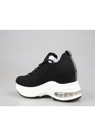 Guja 25y300-14 Dolgu Topuk Siyah Kadın Sneakers Siyah