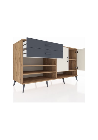 Kronos Konsol 4 Raflı 2 Çekmeceli 2 Kapaklı 176x59x99 Çam-aytaşı/ Çam-aytaşı/antrasit Kronos Konsol 4 Raflı 2 Çekmeceli 2 Kapaklı 176x59x99 Çam-aytaşı/ Çam-aytaşı/antrasit