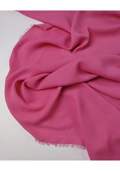 Şeker Pembe Renkte Krep Şifon Kumaş 145x300cm-11415