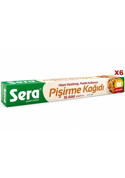 Sera Yağlı Pişirme Kağıdı 16'lı X6 Paket