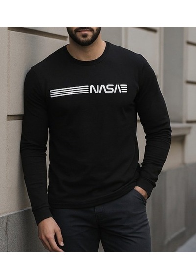 Suma Erkek Uzun Kollu Bisiklet Yaka Viskon Sweat Siyah 2xl-3xl