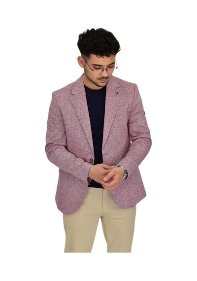 Erkek Bordo Tek Spor Ceket Çift Yırtmaçlı Bgl-st04464 Bordo