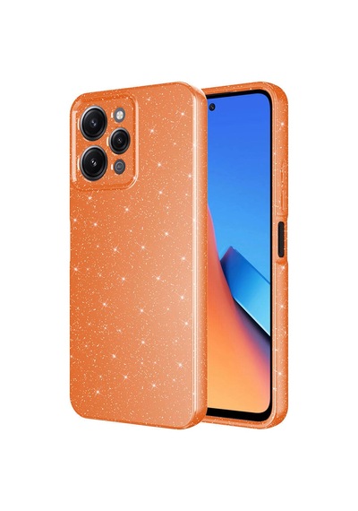 Xiaomi Redmi 12 Kılıf Kamera Korumalı Simli Silikon Üstün Koruma Pazarplus Pembe Koyu