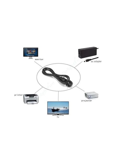 5 Metre C13 Power Kablo Bilgisayar PC Kasa Monitör Güç Kablosu