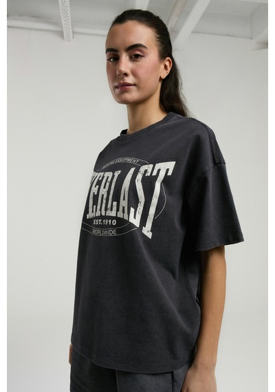 Everlast Authentic Boxing Wmn Oversize Antrasit Kadın Tişört Antrasit