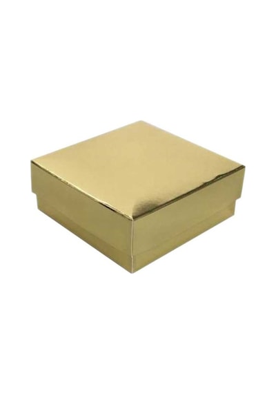 Komple Karton Kutu Düz Renk 6X6X2.5 Cm (25 Adet) Gold
