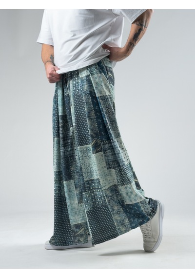 Cocopelli Patchwork Erkek Pileli Pantolon Coc3019 Desenli