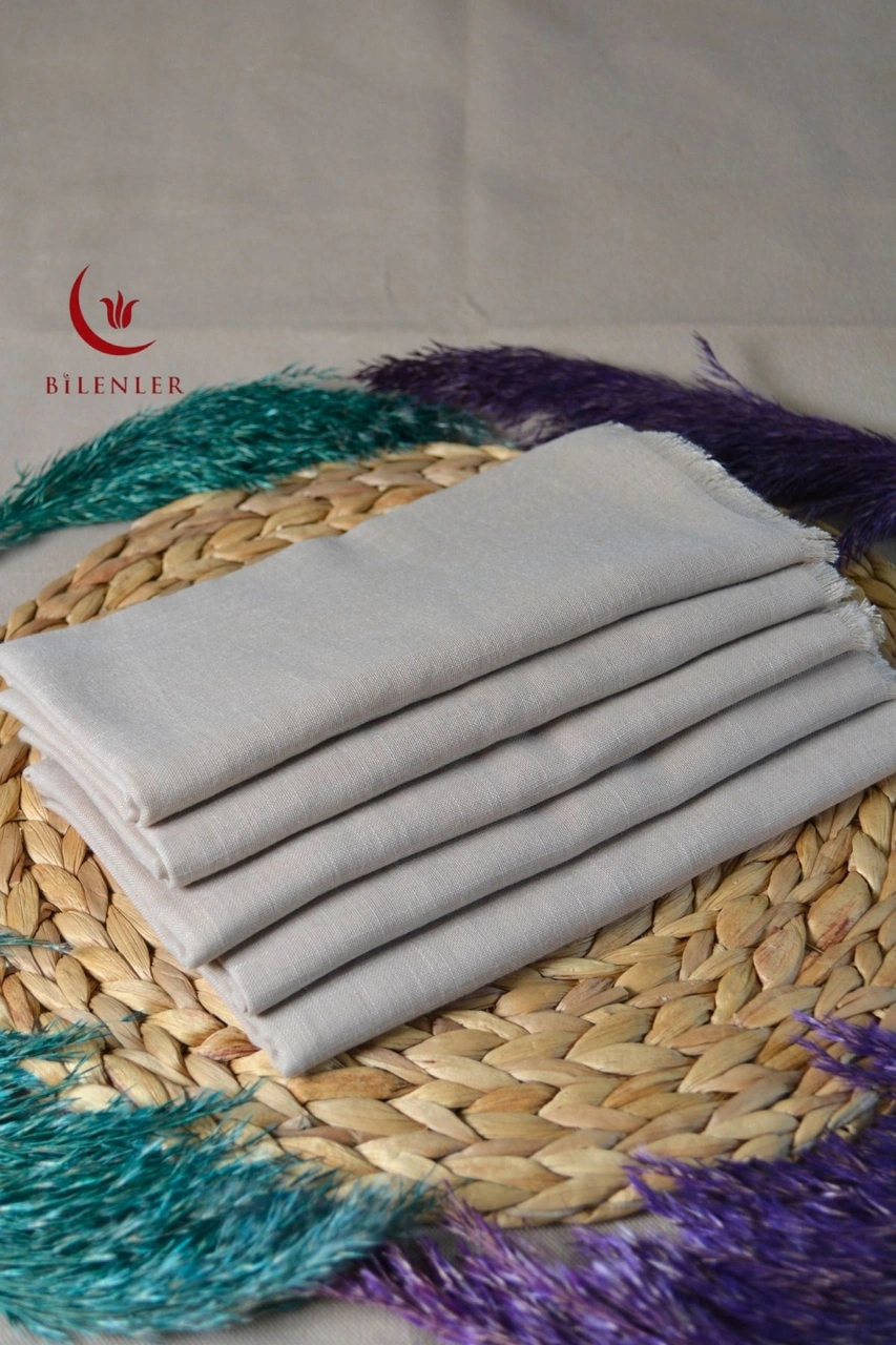 Bilenler Flamlı Kare Pamuklu Eşarp 100x100cm 5 Adet BEj