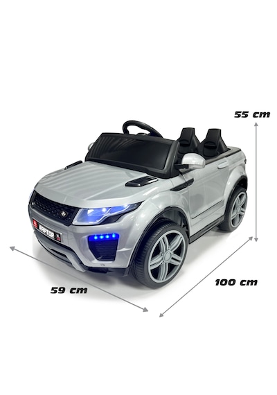 Raptor 12v Akülü Jeep Gri Güçlü Çift Motor Ve Multimedya Özelli