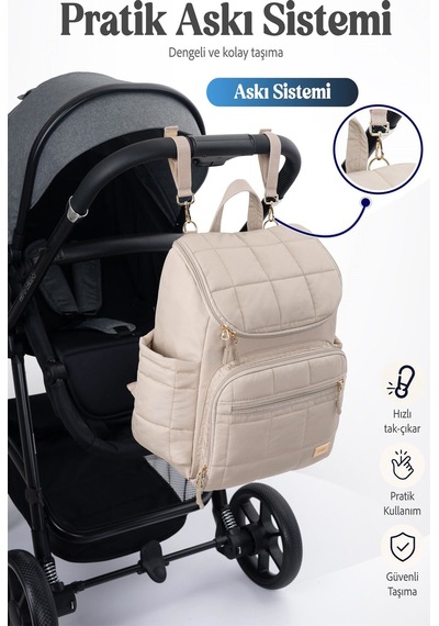 Prego Glory Bebek Bakım Çantası Bej 3070