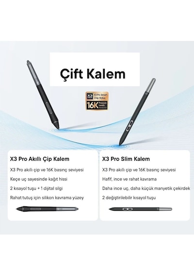 Xp-pen Artist Pro 24 Gen2 Grafik Tablet, 23.8" 4k Ips, 16384 Basınç, Dahili Stand, Vesa Xp Art24pro Gen2