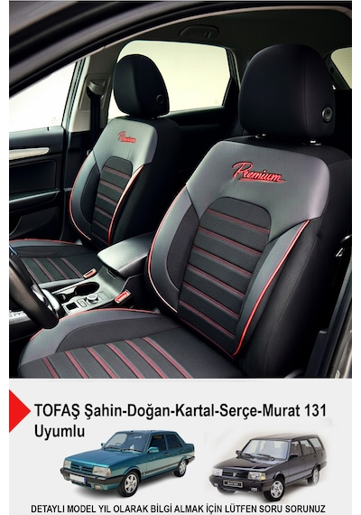 Premium Serisi Lüks Keten Oto Koltuk Kılıfı Tofaş Kartal-şahin-doğan-serçe-tempra İle Uyumlu Siyah