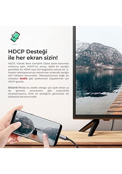 C To Hdmı Kablo - 4k60hz Hdr Hdcp 2.3 Thunderbolt 5 4 3 Dex Mode 2 Metre Chd20b-pro Diğer