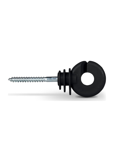 Puhu Siyah Elektrikli Çit İzolatör 50 Ad. Orta Dayanımlı Pp 52 Mm Vida
