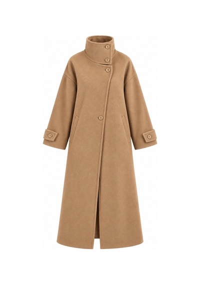 Laluvia Camel Vittoria Düğme Detaylı Kaban - 2y2511