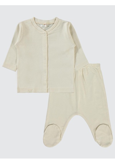 Civil Baby Düz 1-6 Ay Pijama Takımı - Bej