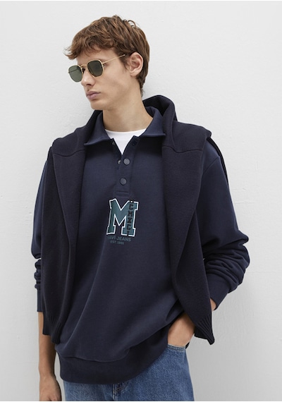 Mavi - M Logo Baskılı Lacivert Sweatshirt 0s10494-70490 Lacivert