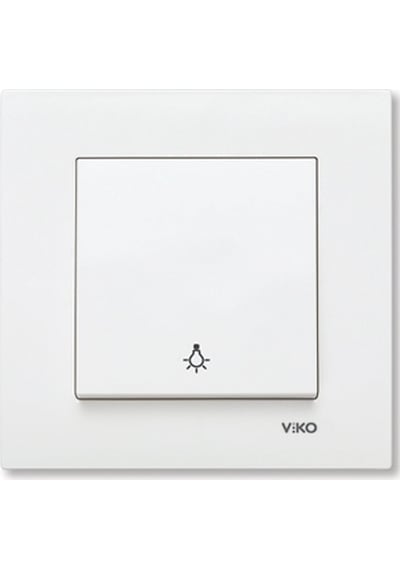 Viko Karre Light Anahtar Beyaz Çerçeveli