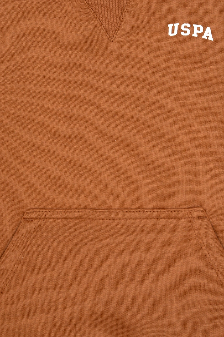 U.S. Polo Assn. Erkek Çocuk Camel Kapüşonlu Basic Sweatshirt 50313808-VR233