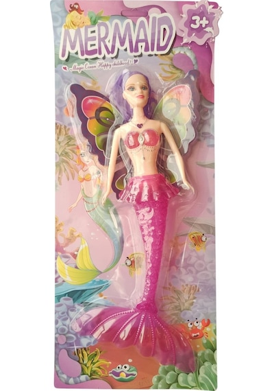 Oyuncak 32 Cm Işıklı Deniz Kızı Bebek Kız Çocuk Oyun Ve Hediye Seti