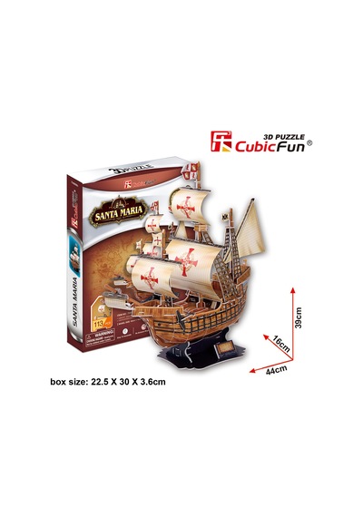 Cubic Fun 3d 113 Parça Puzzle Santa Maria  Gemisi