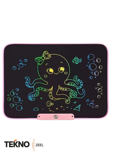 Grafik Çizim Ve Yazı Çocuk Tableti 10 İnç Pembe Şarjlı , Dijital Kalemli Renkli Tablet Usb Kablo Hediye