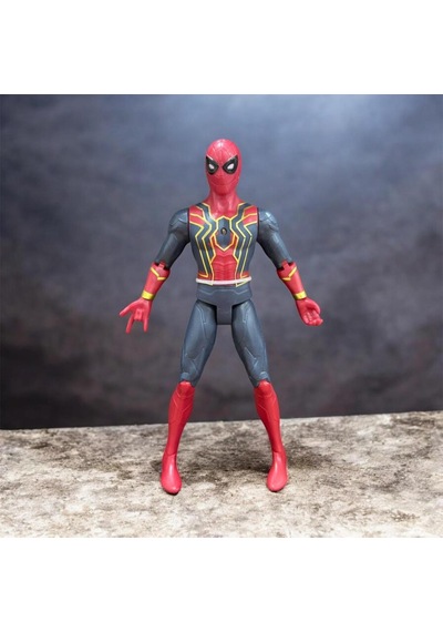 Işıklı Sesli Pilli Kafası Ve Eklemleri Hareket Eden 30cm Detaylı Oyuncak Örümcek Adam Figürü Spider - Man