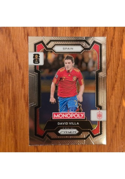 Prizm Monopoly David Villa No. 44 Lisanlı Oyun Kartları - Silver