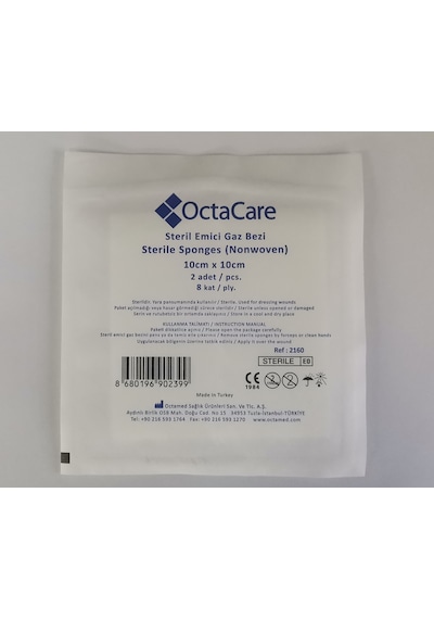 Octacare Steril Emici Gazlı Bez 10 x 10 CM 10'lu