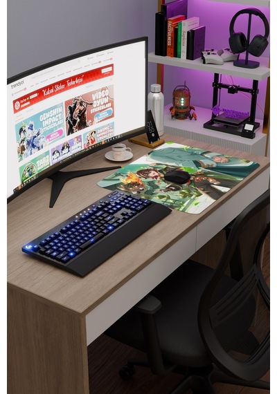 Gaming Genshin Impact Anime Gacha V2 - 48x40 Xl Gaming Mouse Pad Fare Altlığı