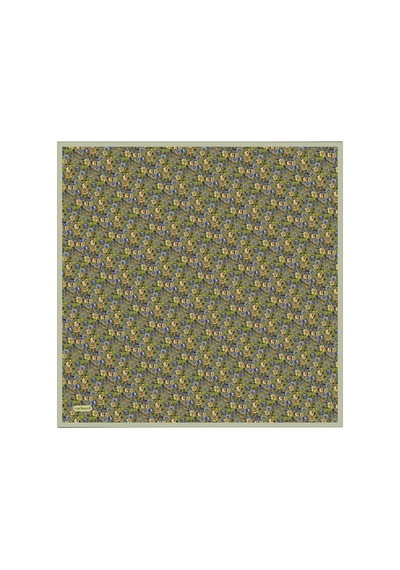 Cacharel Yeşil Çiçek Desenli İpek Twill Eşarp Yeşil Çiçek Desenli Yeşil Çiçek Desenli