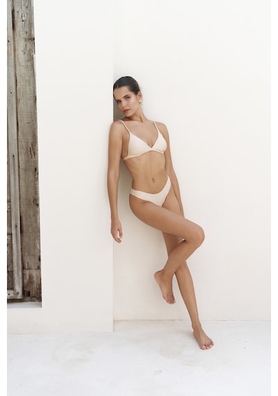Mai Collection Mai Studios Co. Bintang Ayarlanabilir Üçgen Bej Bikini Üstü Bej