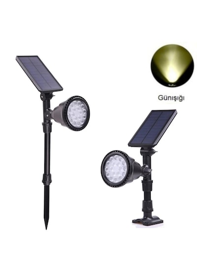 30 Watt Solar Çim Bahçe Armatürü / Çim Saplama Ağaç Aydınlatma Sarı Günışığı