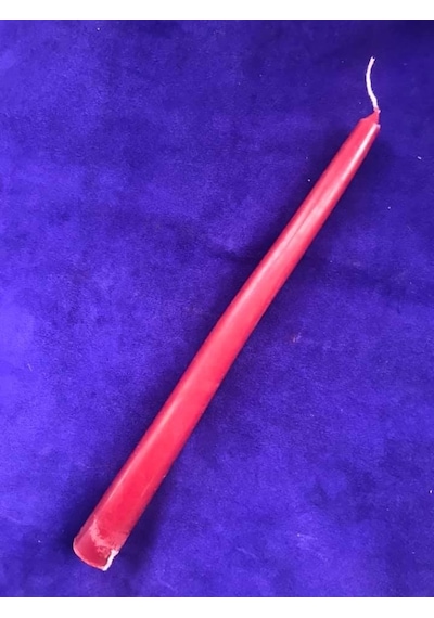 Kırmızı Şamdan Mumu - 26cm X 22mm Şamdan Konik Mum