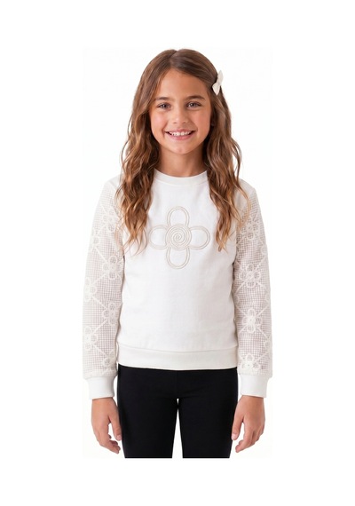 Onloox Kız Çocuk Ekru Kız Çocuk Ekru Pamuklu Bisiklet Yaka Uzun Kollu Kolları Çiçek Aplike Detaylı Sweatshirt 5-10 Yaş Onloox Kız Çocuk Ekru Kız Çocuk Ekru Pamuklu Bisiklet Yaka Uzun Kollu Kolları Çiçek Aplike Detaylı Sweatshirt 5-10 Yaş