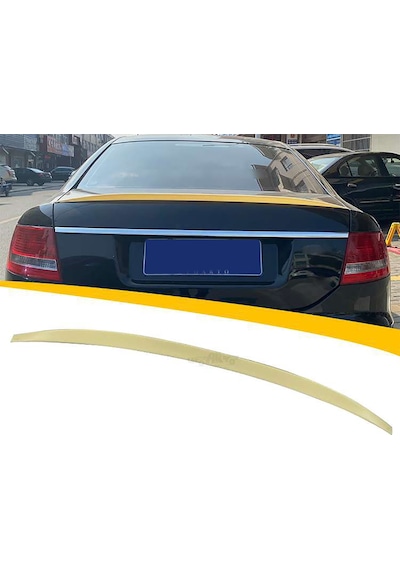 Audi A6 C6 Bagaj Üstü Spoiler Parlak Siyah Spoyler Plastik İthal 2005-2011