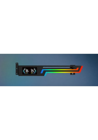 Zoko Arm Heatsync Argb Lcd Ekran Kartı Tutucu Siyah