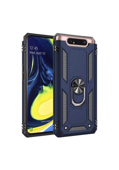 Adige Samsung Galaxy Uyumlu A80 Kılıf Vega Yüzüklü Standlı Darbe Korumalı