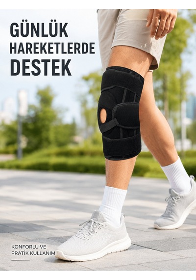 Sporcu Patella Dizliği Esnek Ligamentli Silikon Pedli Menisküs Diz Destek Bandajı Çok Renkli