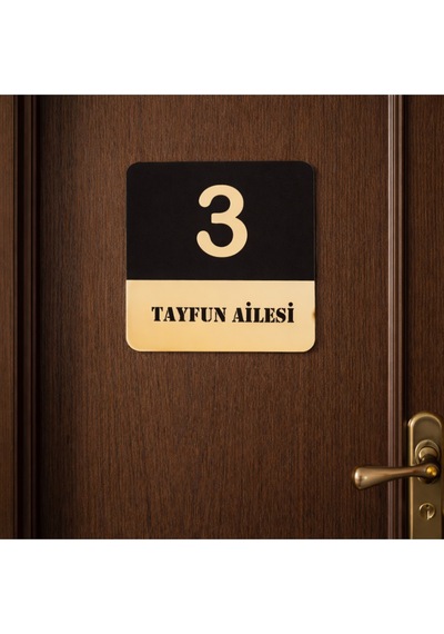 Dış Kapı Süsü Şık Ve Sade Kişiye Özel No03