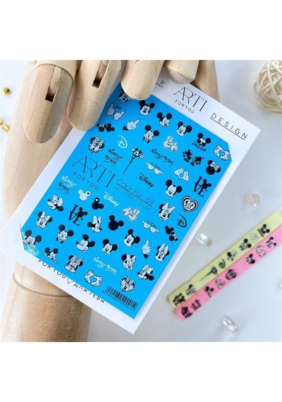 Stiker Arti 69 Mickey Minnie Beyaz