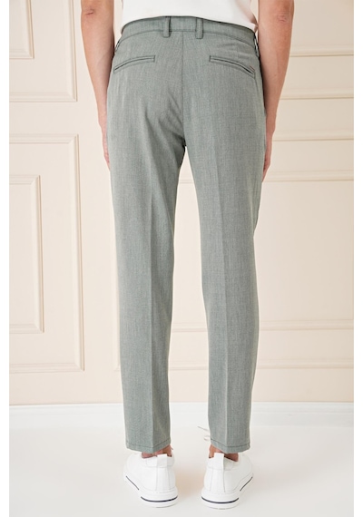 Efor Comfort Fit Çift Pileli Dokulu Esnek Pamuk Yeşil Pantolon P 1158 Yeşil
